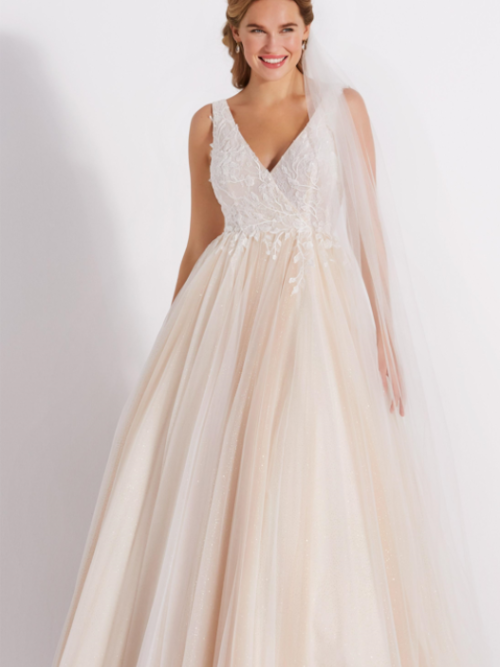 Vestido novia nude